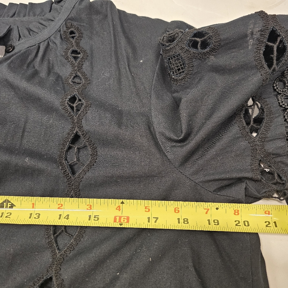 NWT By Anthropologie Cutwork Peasant Button Down Blouse SZ MEDIUM - Picture 11 of 15